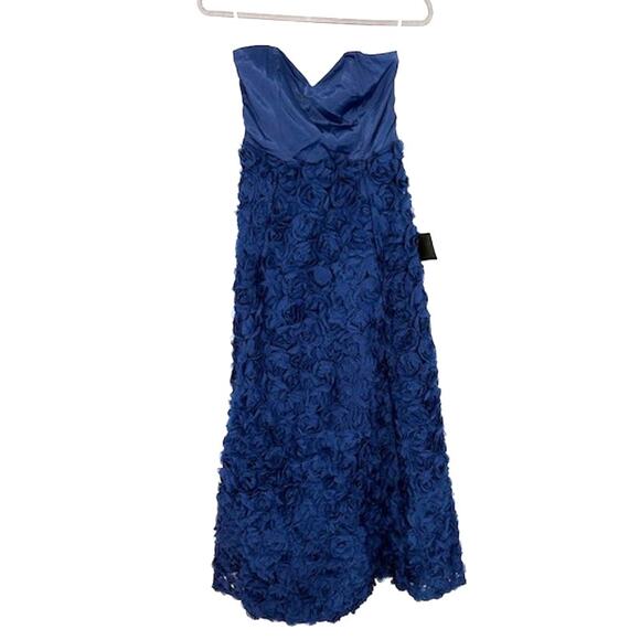 Lulus “Enchanting Event” Navy Blue Strapless 3D Appliqué Maxi Dress – Medium NWT - Picture 3 of 6